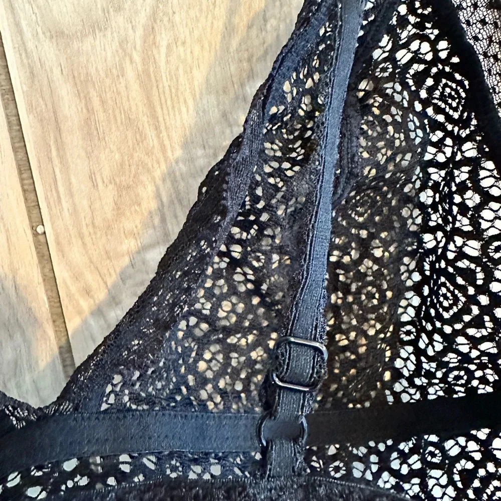 J. Crew Allover Lace Pullover Longline Bralette